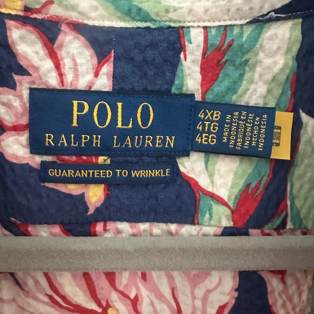 Polo Ralph Lauren Floral Casual Button Down Shirt - Blue, Pink, Green